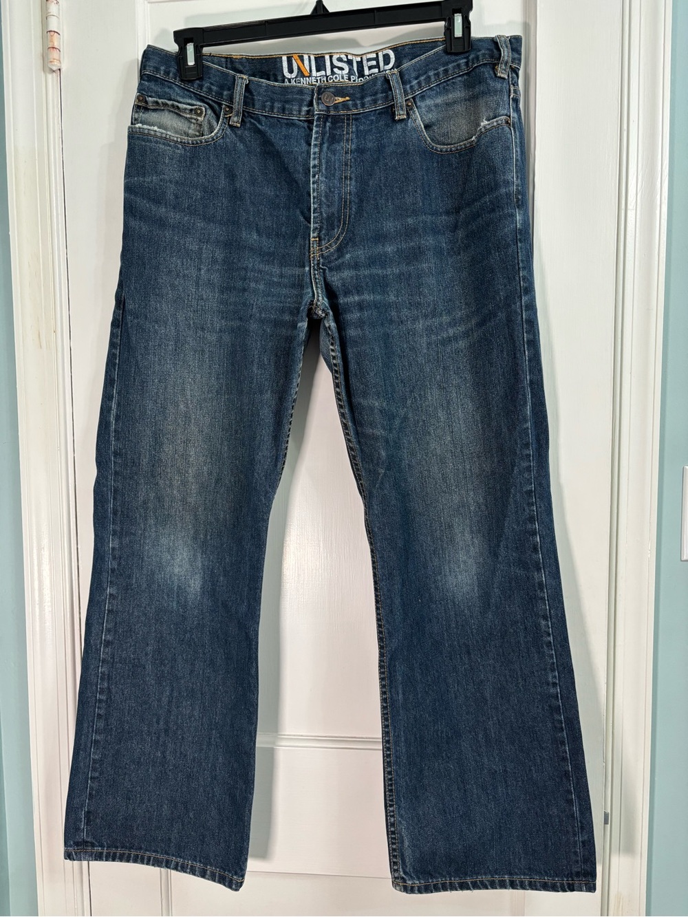 Unlisted by Kenneth Cole Men’s Blue Bootcut Jeans